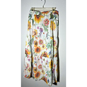 Elie Tahari Maxi Skirt  Floral Long MED NWT Whimsy Fairy‎ Coastal Cowgirl Flowy